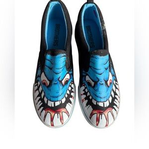 Brother Boys Slip-On Sneakers - Blue and Black